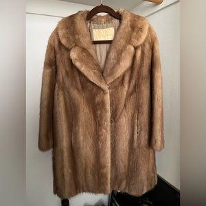 Jordan Marsh Light Reddish Brown Mink Fur Vintage Jacket